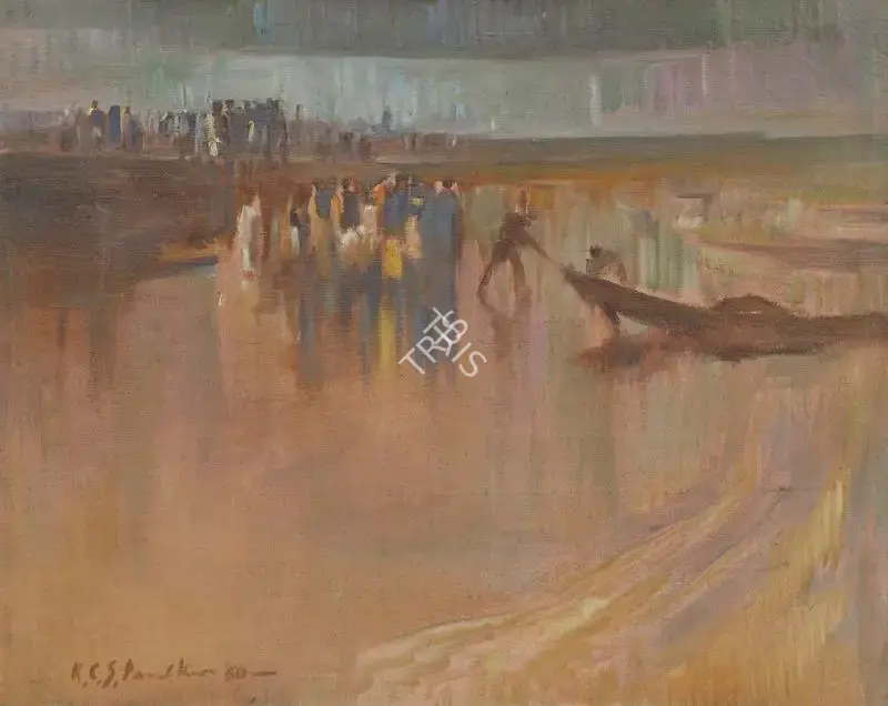 Paniker, K.C.S. (Artist). Untitled, 1950 | Painting, Sa.Onl/25.06.20, 2020 · Saffronart