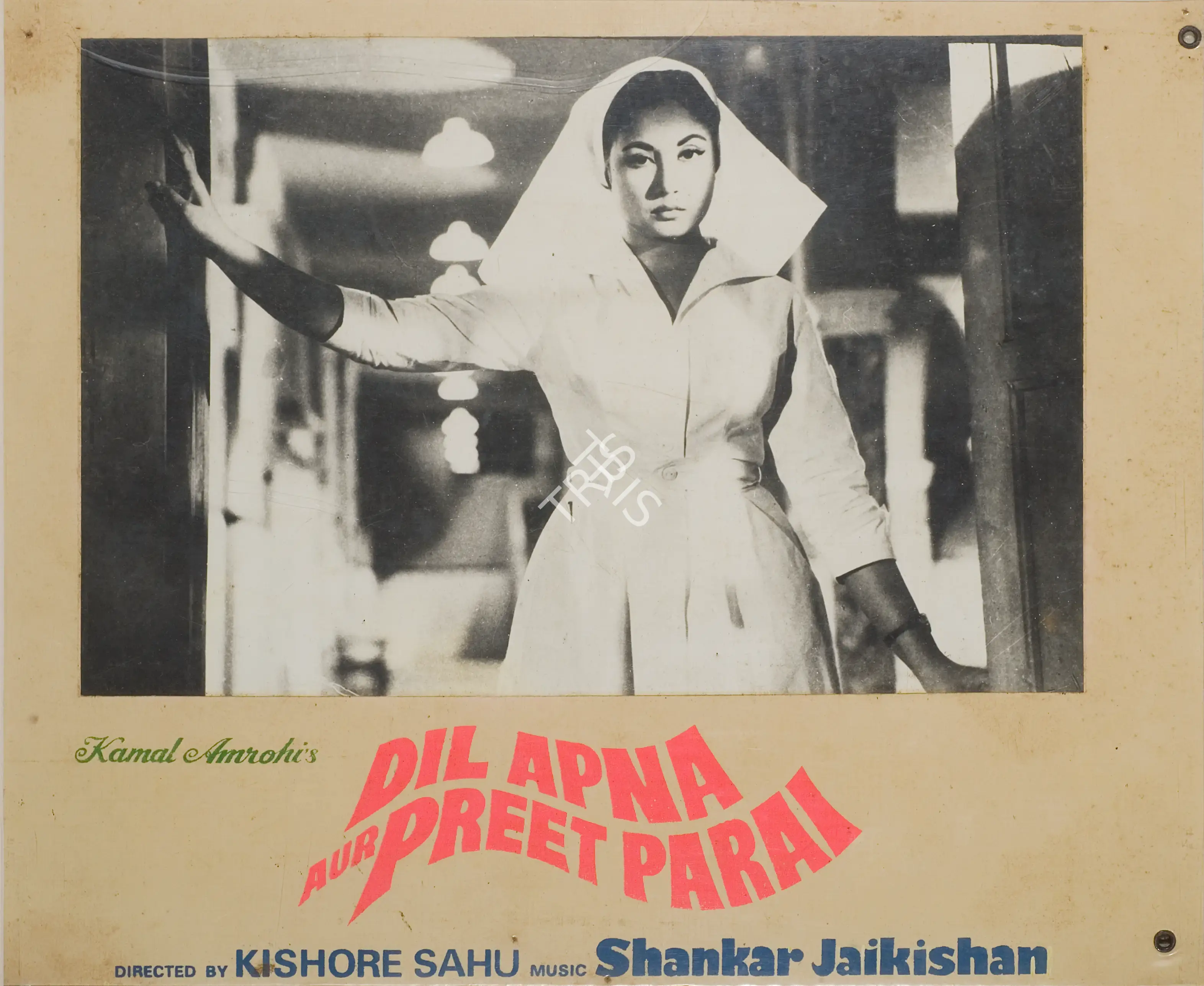 Josef Wirsching (Cinematographer), Dil Apna Aur Preet Parai, 1960, Photographic Still Mounted on Lobby Card