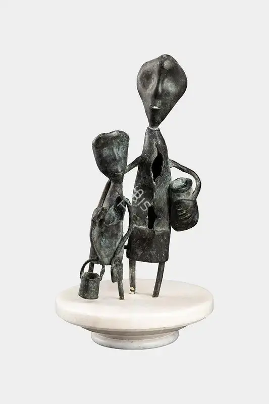 Hore, Somnath (Artist). Mother & Child, 1982 | Sculpture, De.Onl/19.11.22, 2022 · DeRivaz & Ives