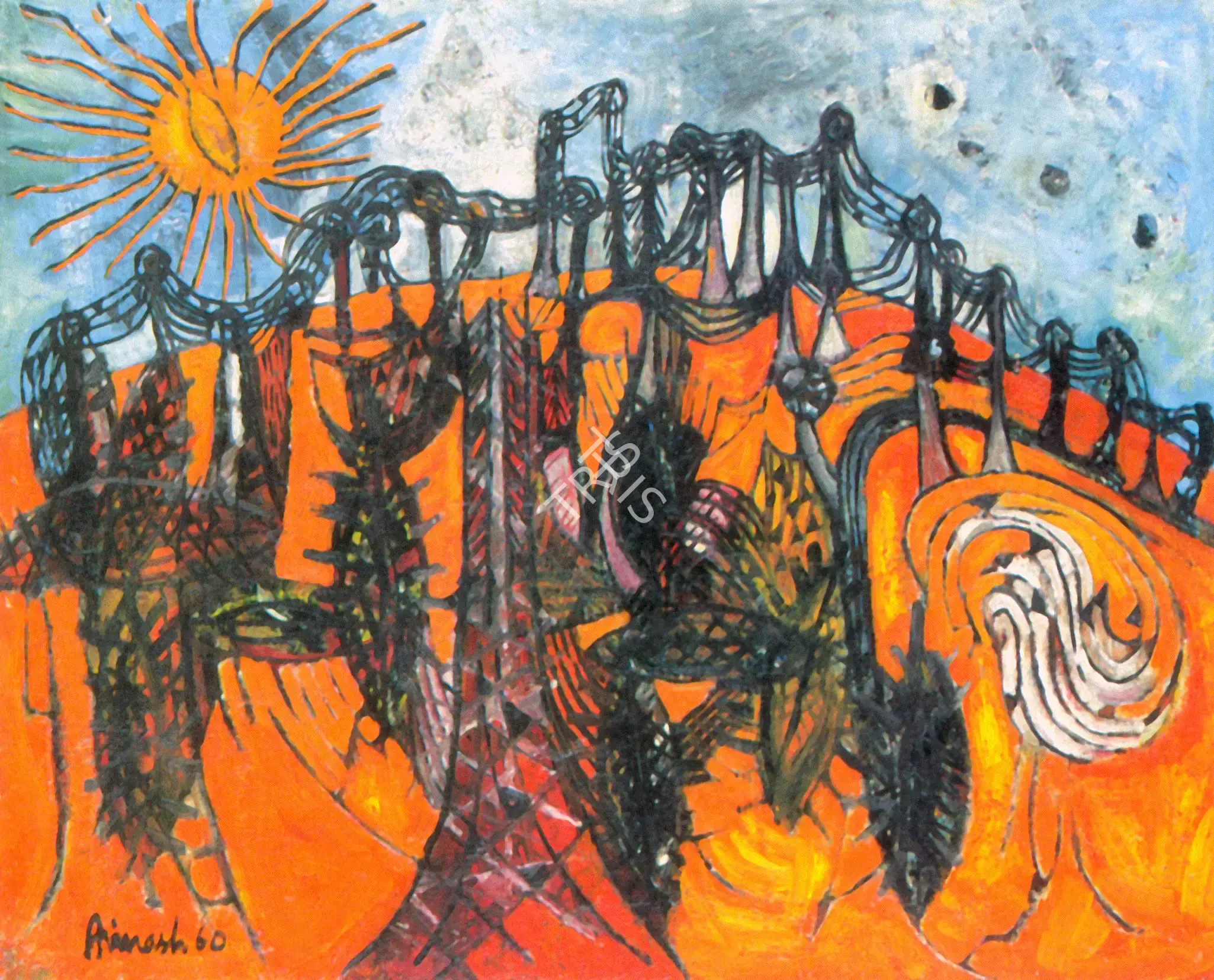 Avinash Chandra (Artist), Hills Of Simla, 1960, Painting