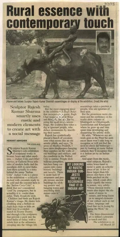 Hemant Abhishek (Reporter), Rural Essence with Contemporary touch, 2010, Newspaper Clipping