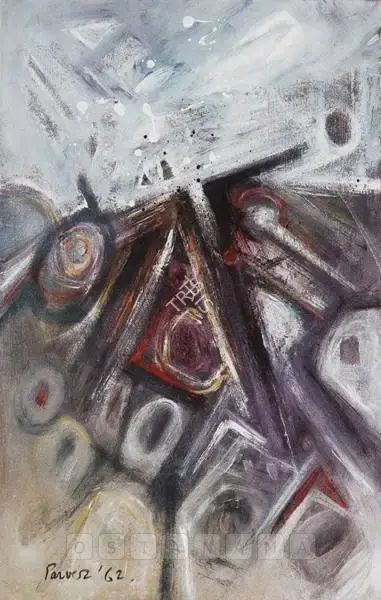 Ahmed Parvez (Artist), Spatial Rhythm, 1962, Painting