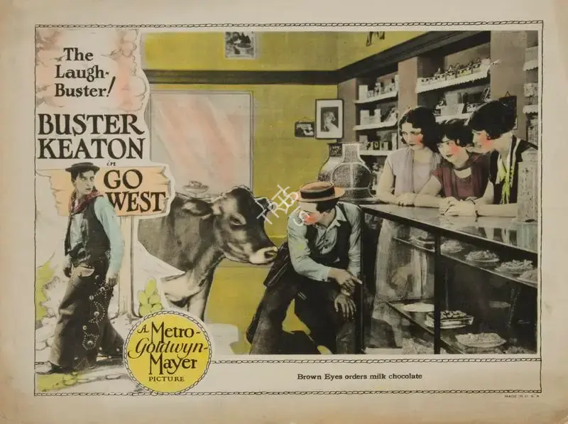 Buster Keaton (Director), Go West, 1925, Lobby card