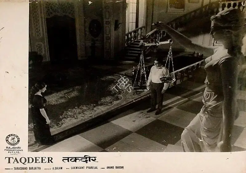 Tarachand Barjatya (Producer), Taqdeer, 1967, Lobby Card