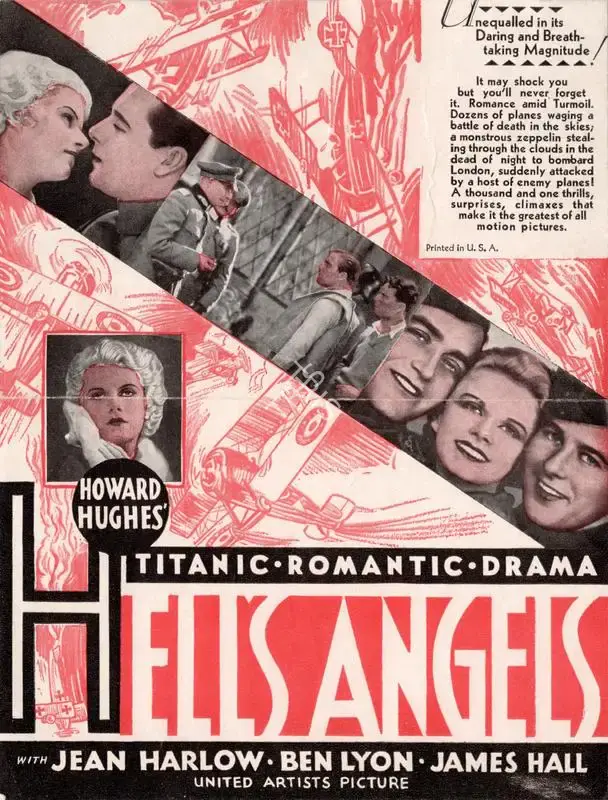 Howard Hughes (Producer), Hell's Angels, 1930, Handbill