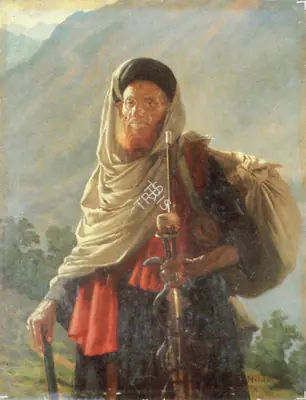 S.L. Haldankar (Artist), A Mohomeddan Pilgrim, 1925, Painting