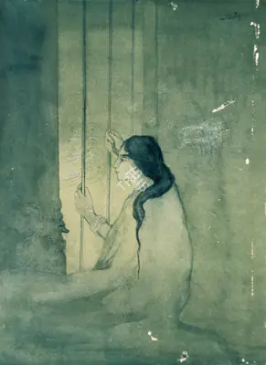 Tagore, Abanindranath (Artist). Sita In Captivity In Lanka, c.1907 | Painting, 2004 · Osian's