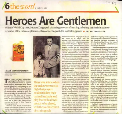 Jayaditya Gupta (Reporter), Heroes Are Gentlemen, 2006, Newspaper Clipping