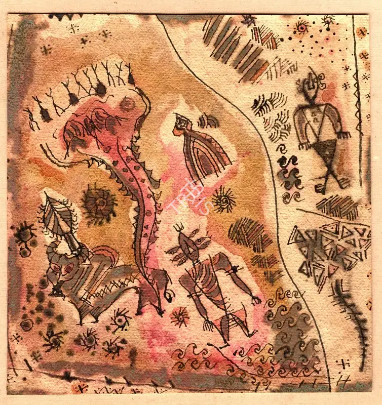 S. Nandagopal (Artist), Composition, 1968, Painting