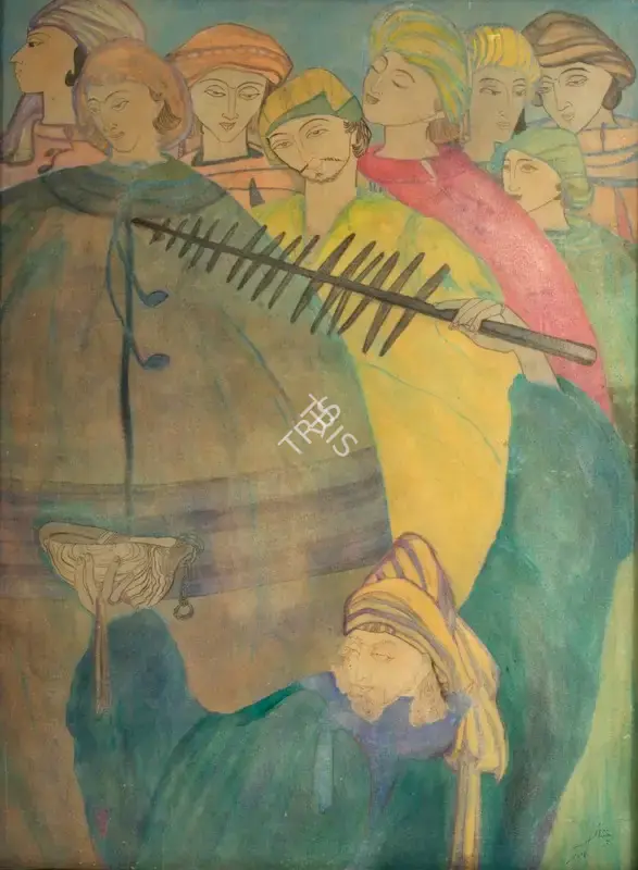 M.A.R. Chughtai (Artist), Untitled, 1941, Painting