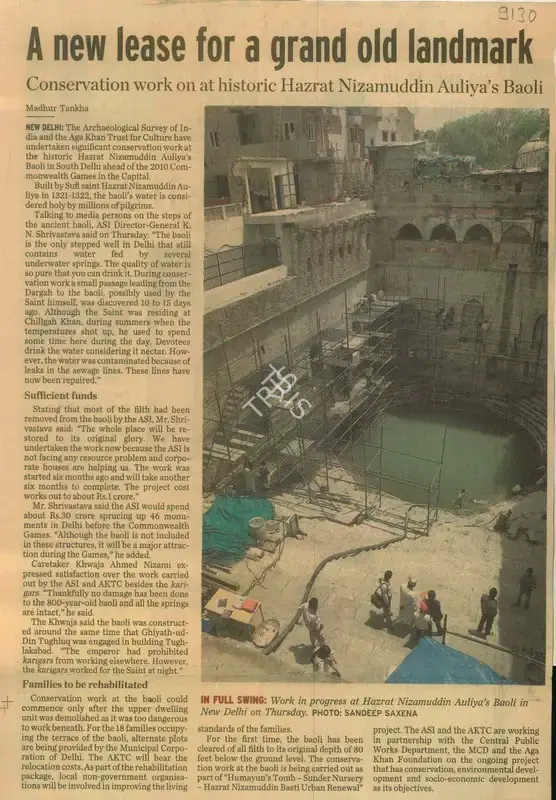 Madhur Tankha (Reporter), A New Lease for a Grand old Landmark, 2009, Newspaper Clipping