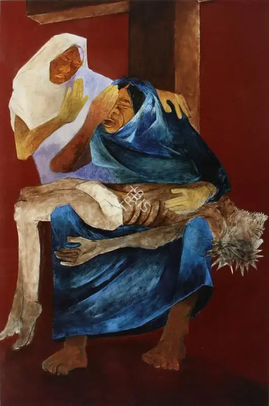 Khanna, Krishen (Artist). Pieta, n.d. | Painting, Sa.Onl/08.12.05