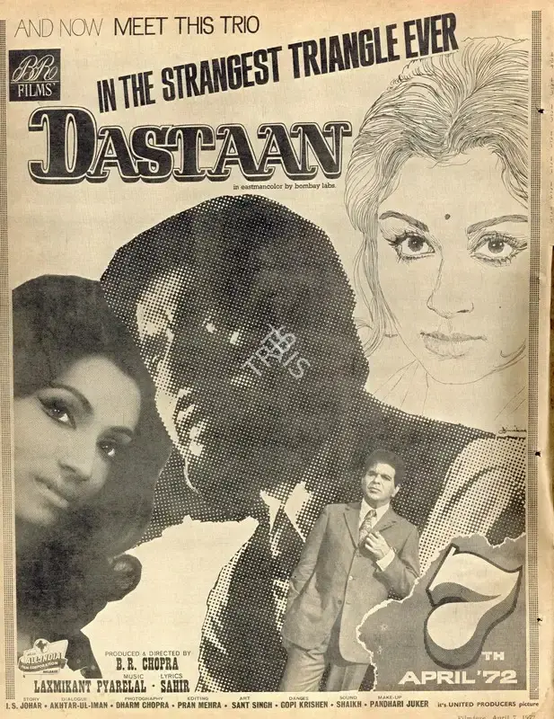 B.R. Chopra (Producer), Dastaan, 1972, Advertisement