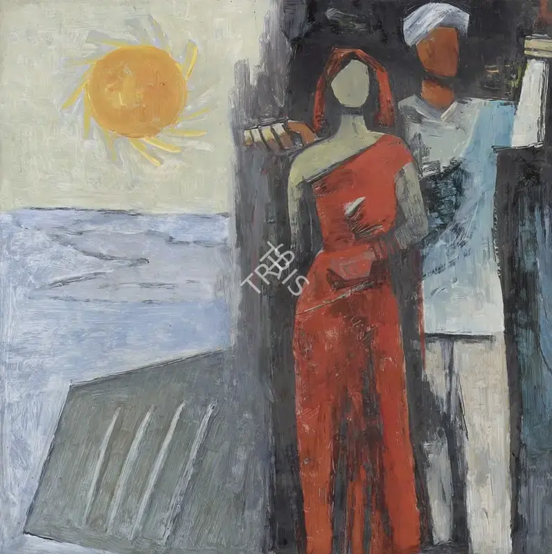 K.S. Kulkarni (Artist), Untitled (Couple), Painting