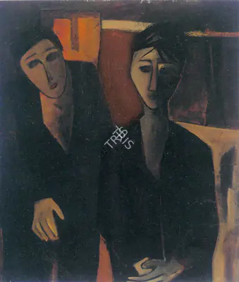 Ramkumar (Artist). Untitled, 1959 | Painting, Ch.NeY/17.10.01, 1959