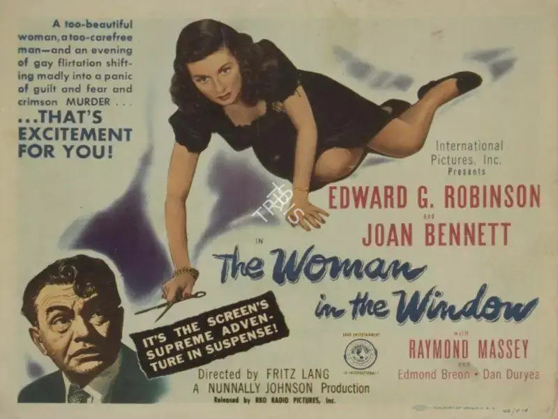 Milton R. Krasner (Cinematographer), The Woman in the Window, 1944, Lobby Card