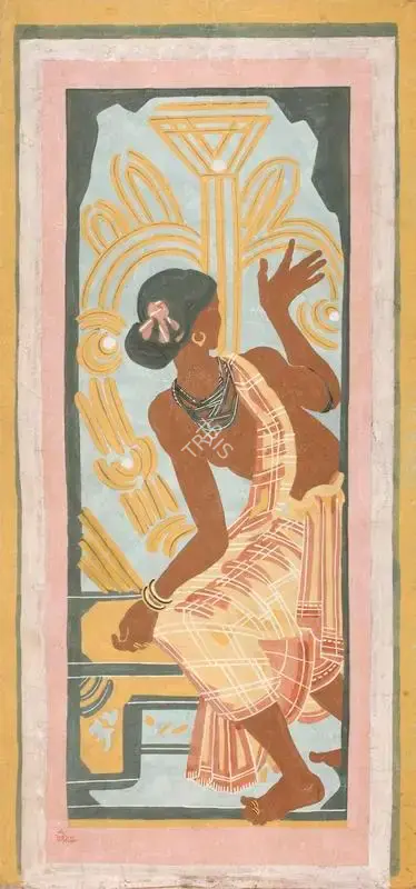 Bose, Nandalal (Artist). Alpona, 1933 | Painting, 2016 · Pundole