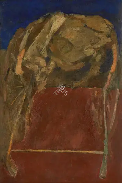 Mehta, Tyeb (Artist). Bull on Rickshaw, 1962 | Painting, Pu.Mum/31.08.23, 2023 · Pundole