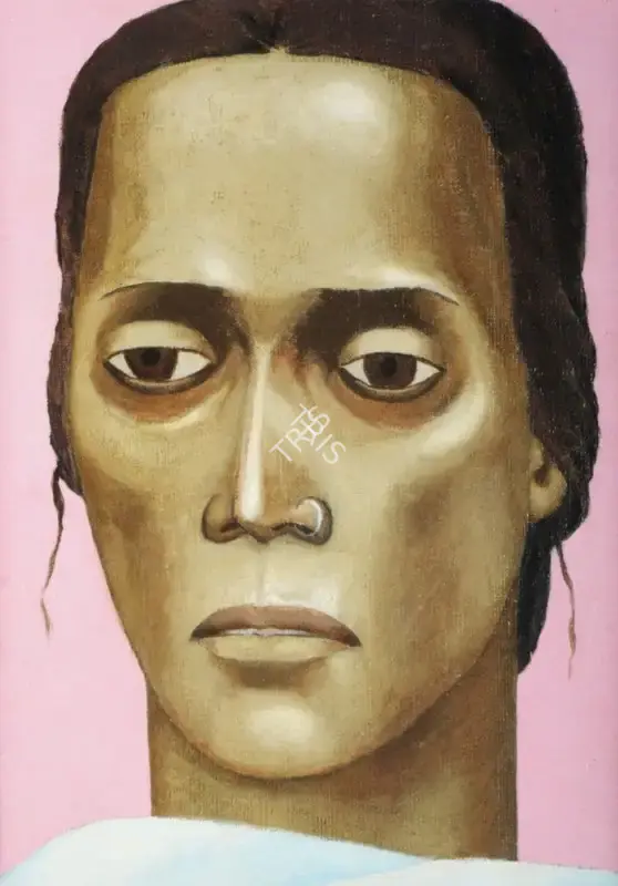 Sudhir Patwardhan (Artist), Girl With Nose Ring, 1980, Painting