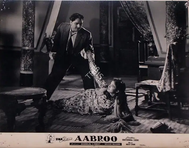 Khushi Mulvani (Producer), Aabroo, 1956, Lobby Card