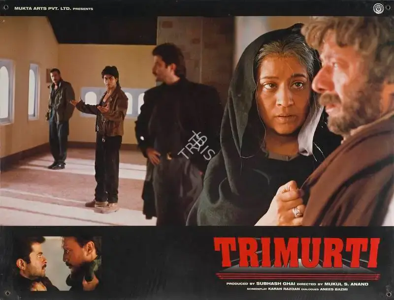Ashok Mehta (Cinematographer), Trimurti, 1995, Lobby Card
