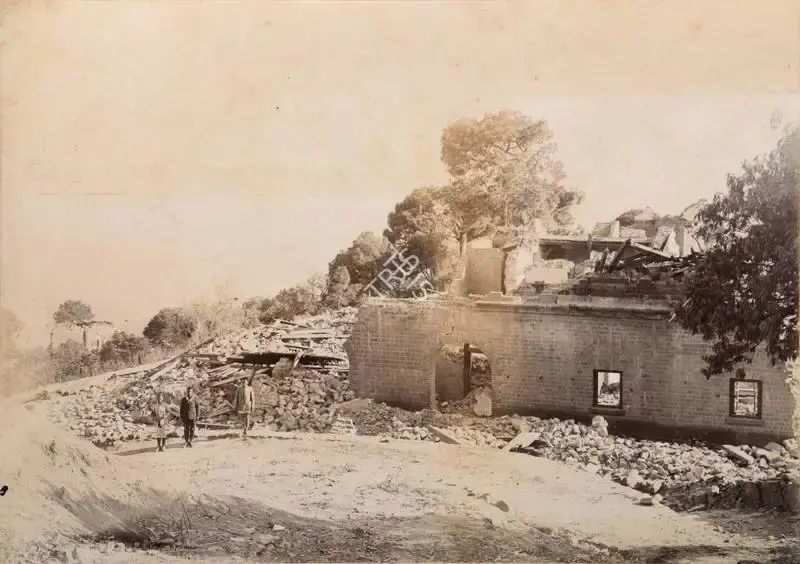 Unknown (Photographer), British Barrack after Earthquake, 1900, Antiquarian Photograph