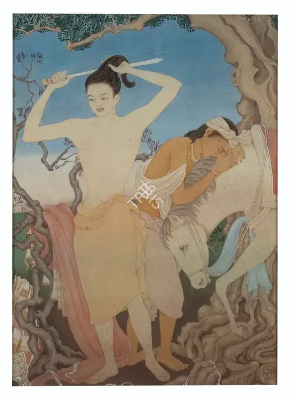 Rama Mukherji (Artist), Untitled (The Great Renunciation), Painting