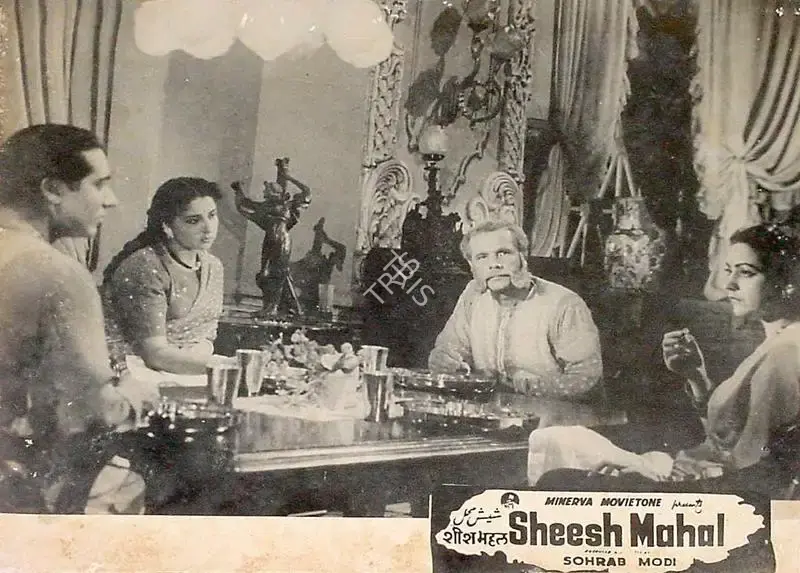 Sohrab Modi (Producer), Sheesh Mahal, 1950, Lobby Card