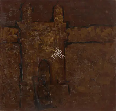 Gade, H.A. (Artist). Untitled, 1954 | Painting, Sa.Onl/14.03.24, 2024 · Saffronart
