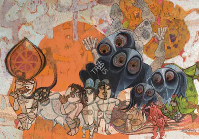Ali, J. Sultan (Artist). Visvasah, 1981 | Painting, Os.Del/15.07.08, 2008 · Osian's
