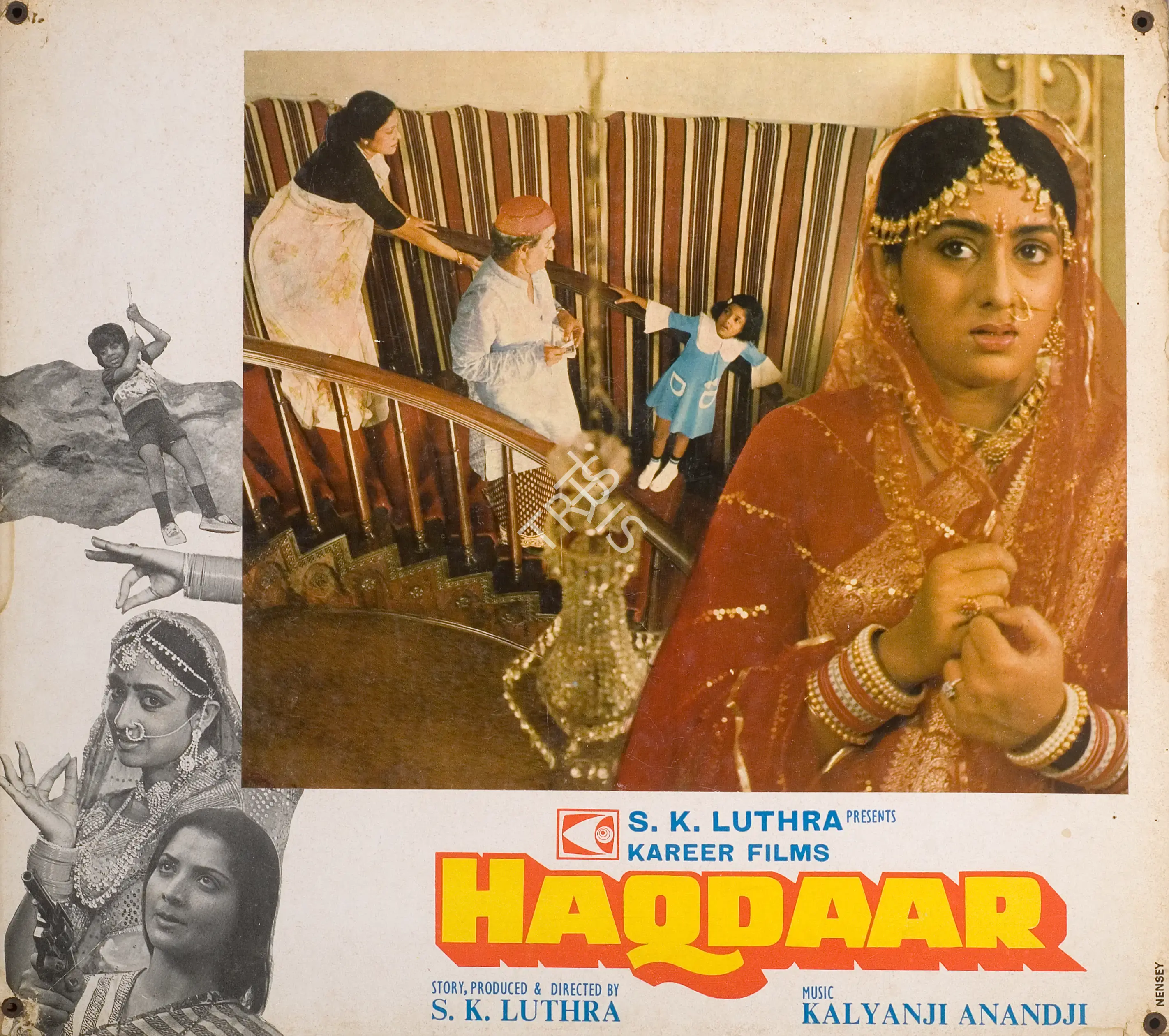 S.K. Luthra (Producer), Haqdaar, 1981, Photographic Still Mounted on Lobby Card
