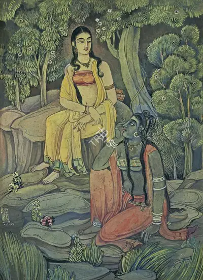Ramgopal Vijaiwargiya (Artist), Ramayana Series, 1993, Painting