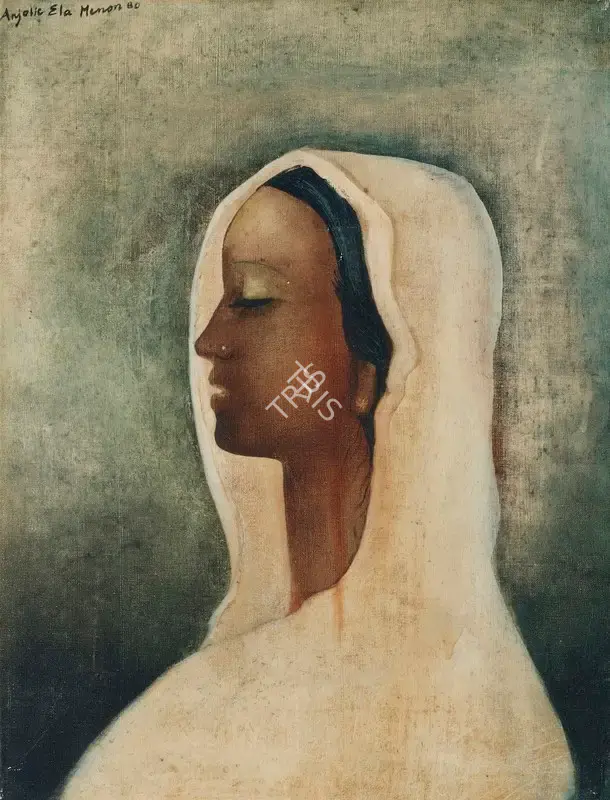 Anjolie Ela Menon (Artist), Portrait, 1980, Painting