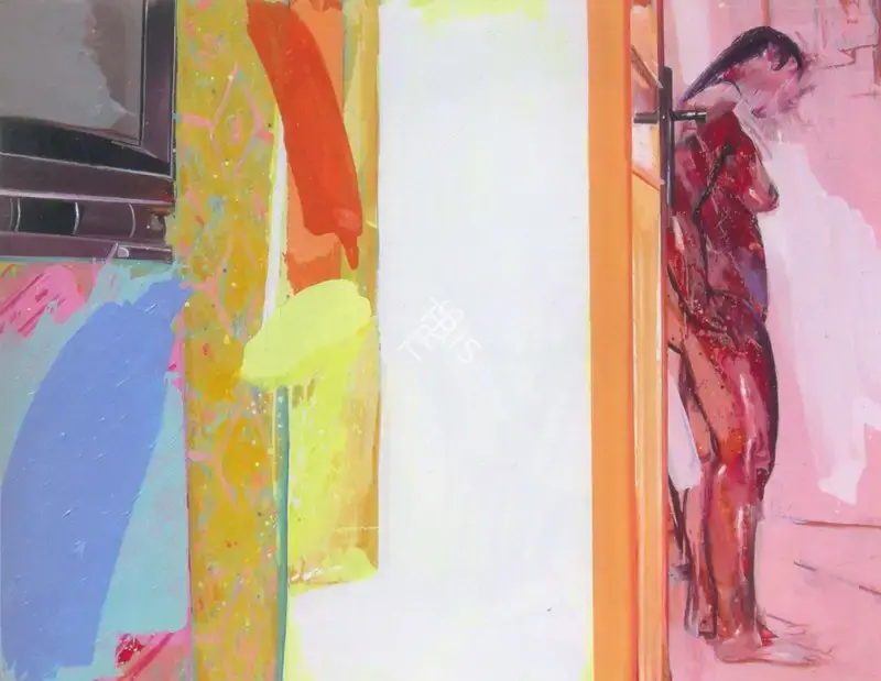 Uday Mondal (Artist), Empty White Space in between, But the Space in not always Empty, 2007, Painting