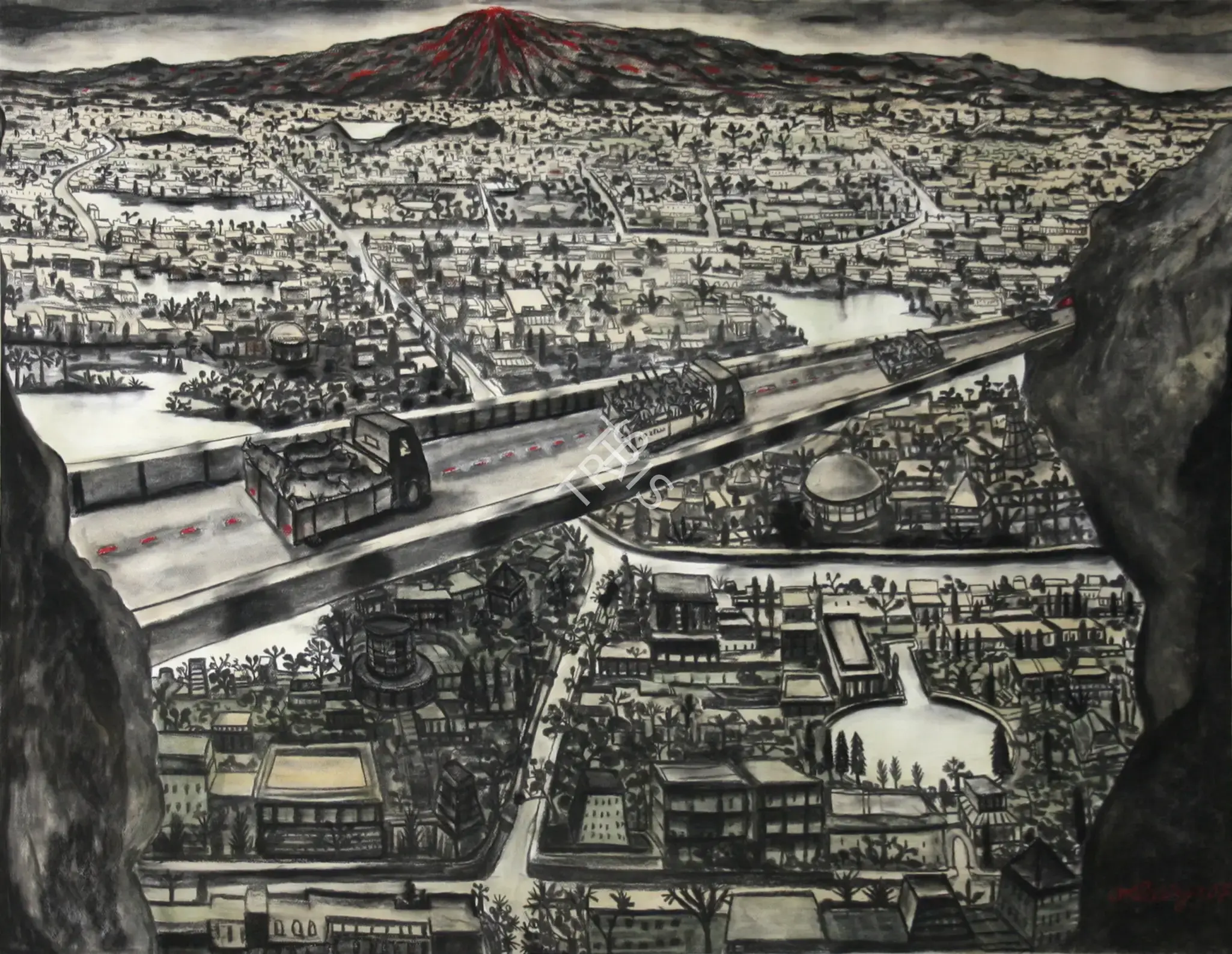 Om Soorya (Artist), Displacement, 2007, Painting