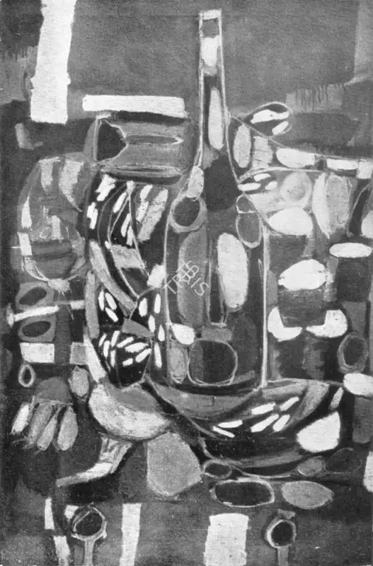K.G. Subramanyan (Artist), Still Life, with Bottle, 1961, Painting