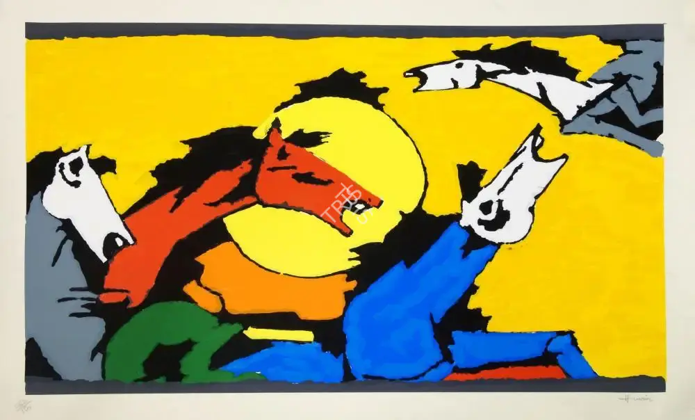 M.F. Husain (Artist), Horses, Graphic Art