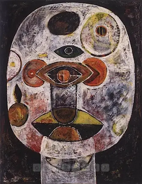 Avinash Chandra (Artist), White Head, 1960, Painting