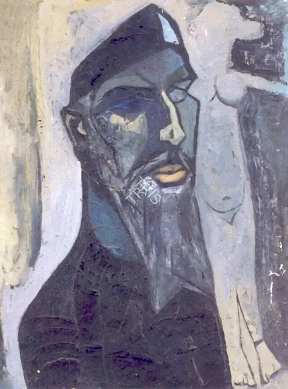 Krishen Khanna (Artist), A Portrait of X, 1949, Painting