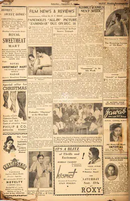 D.C. Shah (Editor), Pancholi's "ALL-in" Picture "Zamindar" Due on Dec. 18, 1942, Film Review