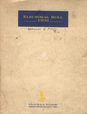 Electoral Roll, 1993, Edited Book
