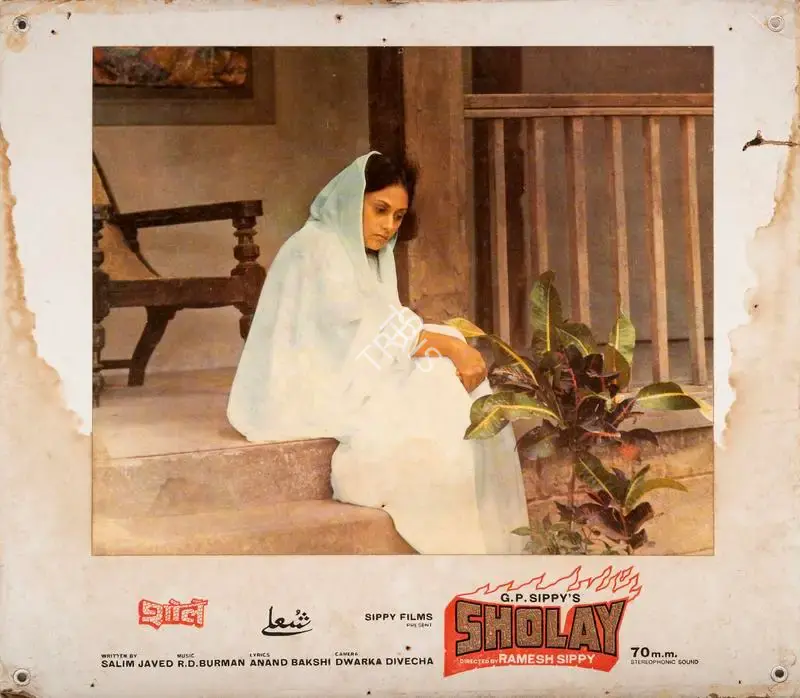 Dwarka Divecha (Cinematographer), Sholay, 1975, Photographic Still Mounted on Lobby Card