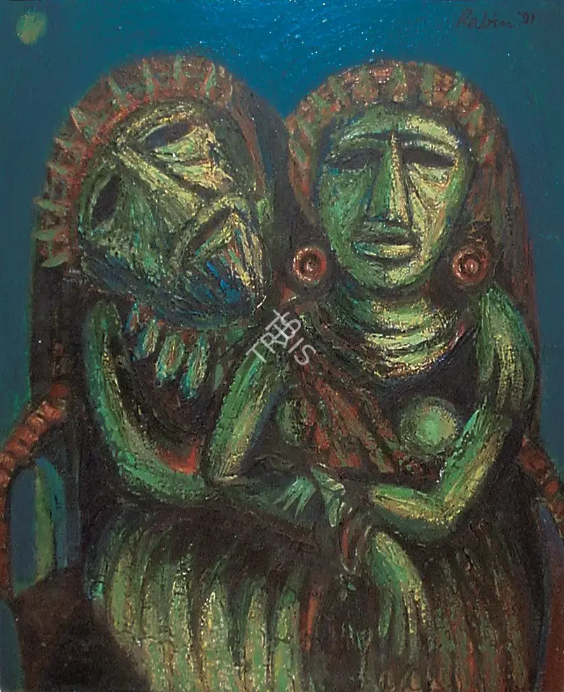 Mondal, Rabin (Artist). King and Queen, 1991 | Painting, Os.Mum/02.12.05, 2005 · Osian's