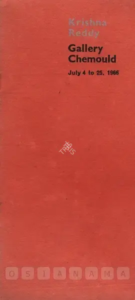 Krishna Reddy (Artist), Krishna Reddy, 1966, Solo Exhibition Catalogue