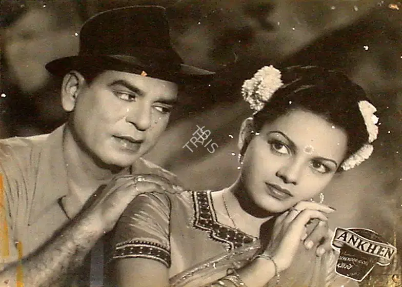 Devendra Goel (Producer), Ankhen, 1950, Lobby Card