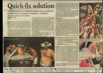 Sujit Chandra Kumar (Reporter), Quick-fix Solution, 2007, Newspaper Clipping