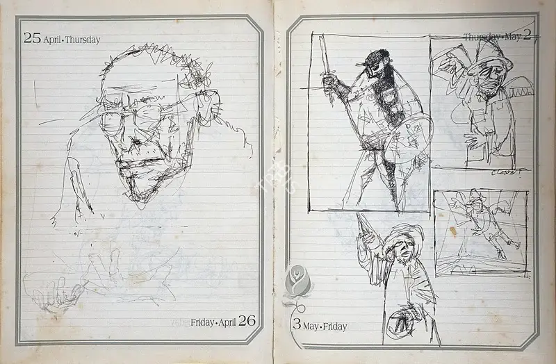 Ray, Shyamal Dutta (Artist). Sketch Book, 1990-1999 | Painting, Os.Del/01.03.06, 2006 · Osian's