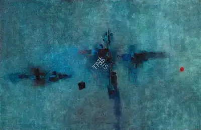 Gaitonde, V.S. (Artist). Untitled, 1961 | Painting, Sa.Mum/11.03.21, 2021 · Saffronart