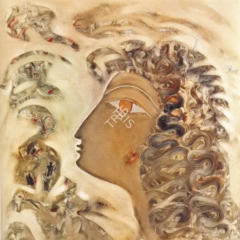 S.G. Vasudev (Artist), She and Mountains, 2006, Painting