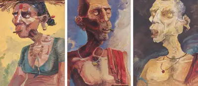 P.S. Chander Shekhar (Artist), Expressions Series, 1993, Painting